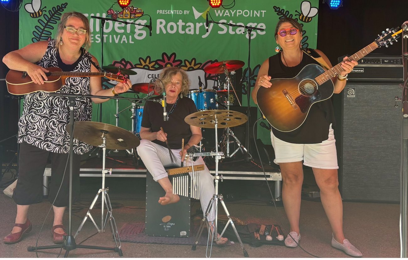 The Boneyard Babes performing on stage